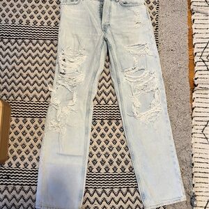 Light Blue Distressed Jeans